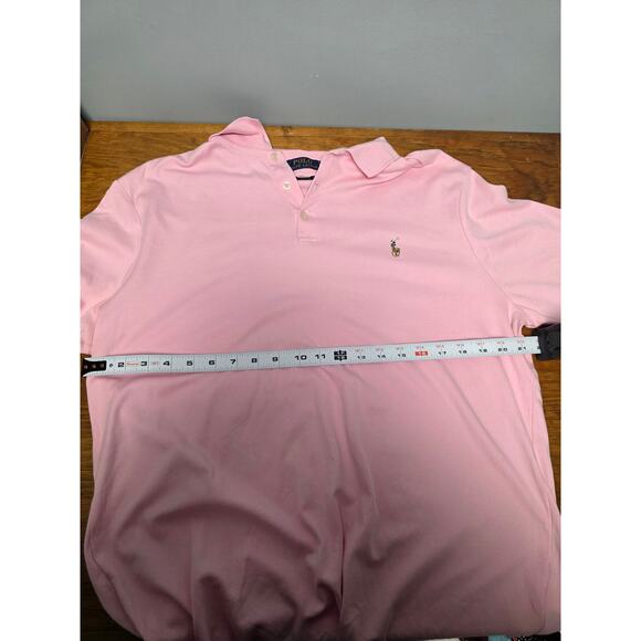 Ralph Lauren Pink Polo Mens L Office GorpCore Preppy Golf School Teacher Soft - Picture 6 of 7